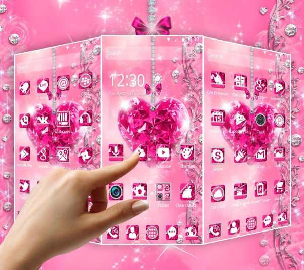 Pink Heart Diamond Theme screenshot 3