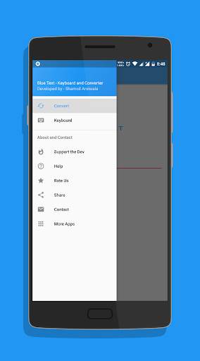 Blue Text - Keyboard   Convert स्क्रीनशॉट 1