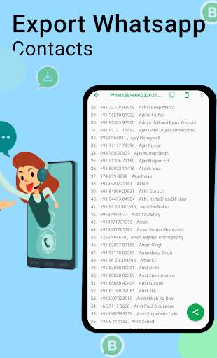 WhatsSave: Auto Save Number, Export WhatsApp Cont. screenshot 5