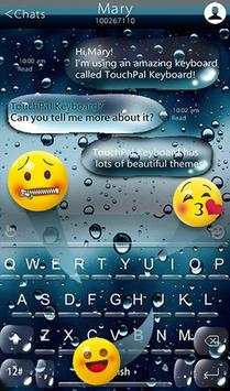 3D Blue Water Screen Droplets Keyboard Theme screenshot 3