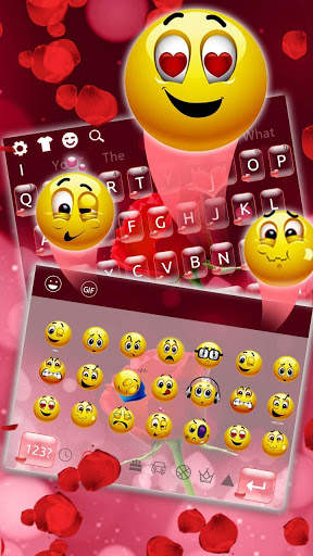 Romantic Rose Keyboard स्क्रीनशॉट 3
