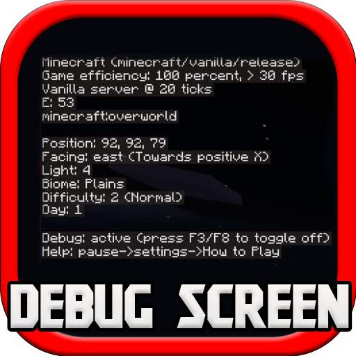 Debug Screen Mod for Minecraft 6.01