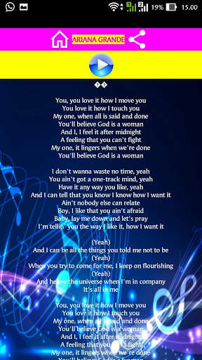 God is a woman Lyrics screenshot 2