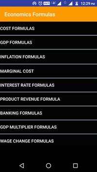 Economics Formulas screenshot 1