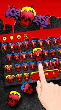 Street Graffiti Skeleton Keyboard Theme screenshot 1