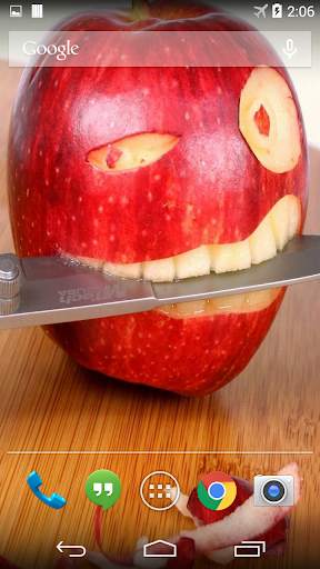 Apple and Knife Live Wallpaper screenshot 1