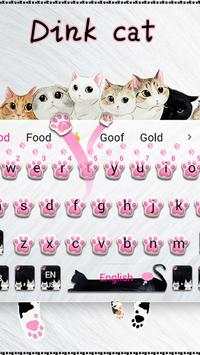 Pink Kitty Theme Cute Keyboard screenshot 3