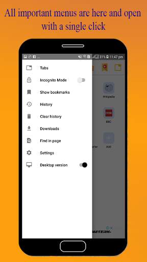 PM Browser - Ad Blocker & Data Saver screenshot 2