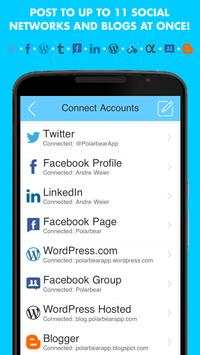 Polarbear: Twitter Facebook WP screenshot 2