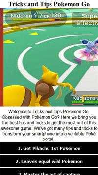 Tricks and Tips Pokemon Go screenshot 1