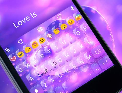 Love Is Emoji Keyboard Theme screenshot 5