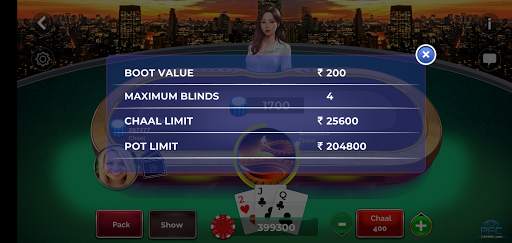 PFC Teen Patti - Online Multiplayer Card Game screenshot 7