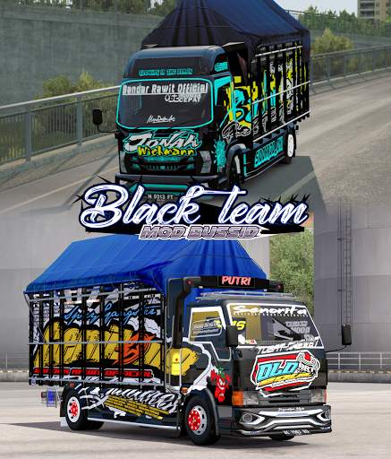 Mod Bussid Black Team screenshot 1