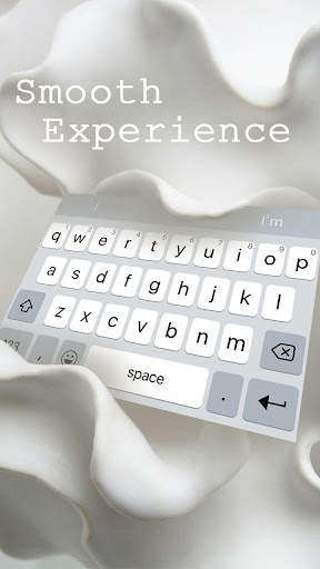 Pearl white & emoji pro keyboard theme screenshot 1