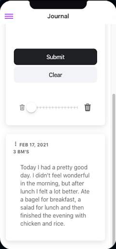 Crohns Food Tracker - Free Diary & Food Rating App screenshot 1