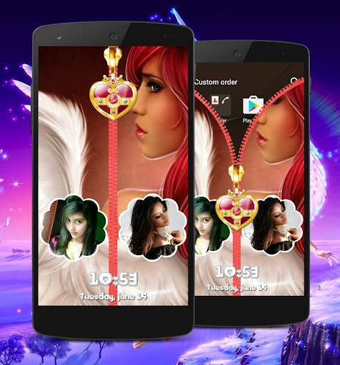 Angel Zipper Lock Screen screenshot 5