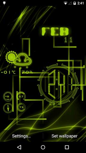 Neon Clock GL Live wallpaper screenshot 3