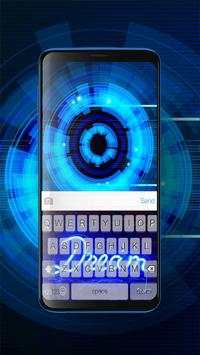 Keyboard Neon Blue Theme screenshot 2