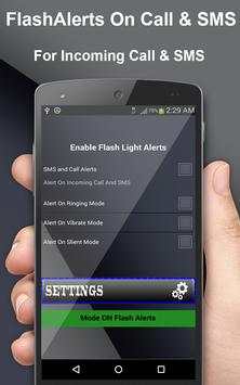Flash Alerts ON Call And SMS with Flashlight screenshot 2