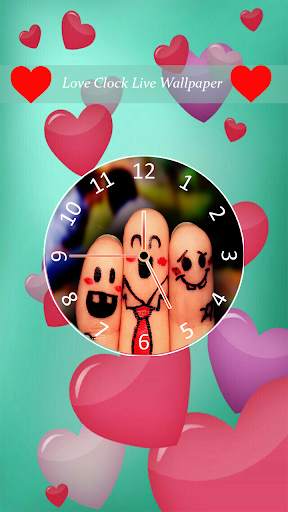 Love Clock Live Wallpaper - Analog Clock screenshot 2