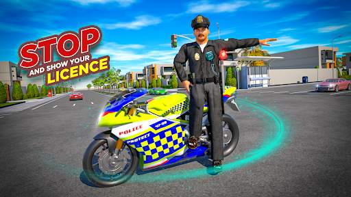 Police Bike Stunt Race Game screenshot 2
