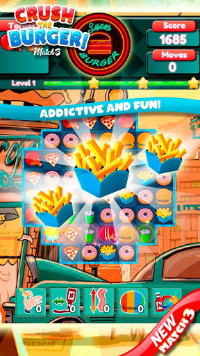 Crush The Burger ! Deluxe Match 3 Game screenshot 6
