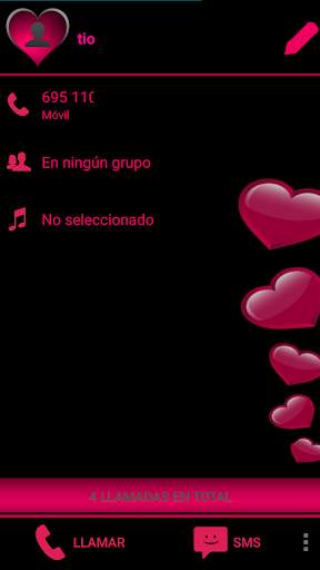 THEME BLACK HEARTS  EXDIALER screenshot 3