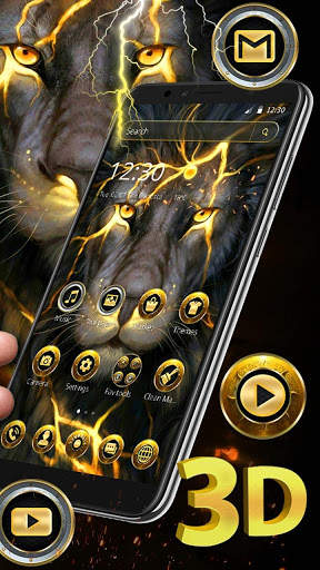 3D Golden Lion Parallax Theme🦁 screenshot 4