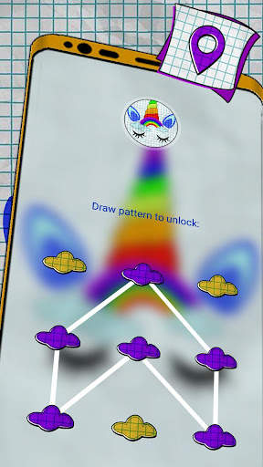 Paper Rainbow Unicorn Theme screenshot 5