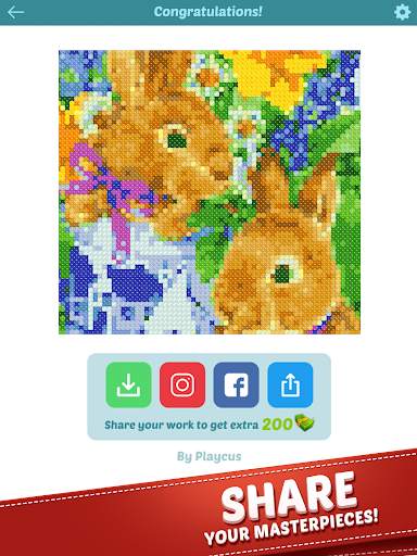 Cross Stitch - Color by Letters Pixel Art Game screenshot 13