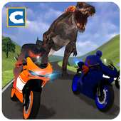 Superheroes Bike Racing: Dino World logo