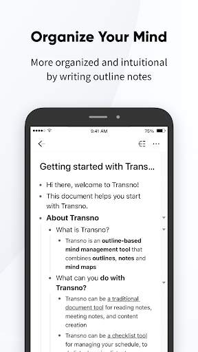 Transno - Outlines, Notes, Mind Map screenshot 2