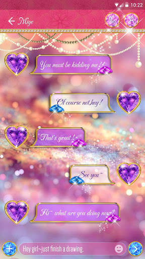 (FREE) GO SMS SPARKLING2 THEME screenshot 2