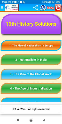 10th History Solutions (Social Science) screenshot 1