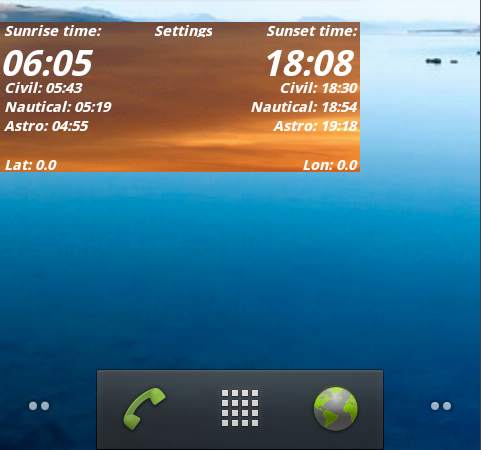 Sunrise widget скриншот 1