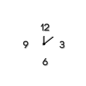 Black Clock Widget icon