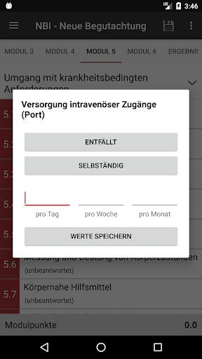 NBI Pflegegradrechner screenshot 5