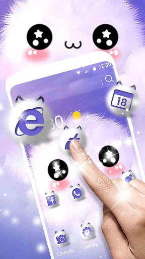 Cute Fluffy Kitty Theme screenshot 2