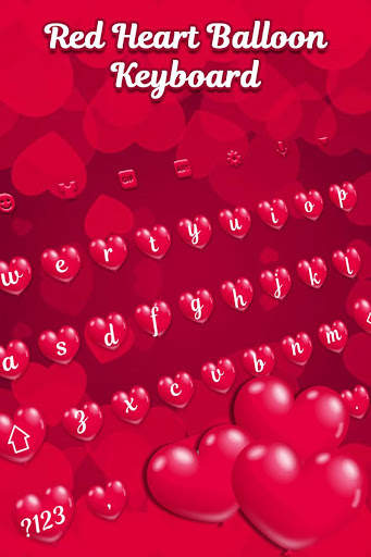 Red Heart Balloon Keyboard - Sweet Heart screenshot 2