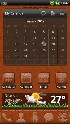 Leather GO Launcher EX Theme screenshot 6