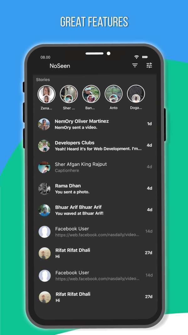 Unseen for FaceBook Messages and more screenshot 2