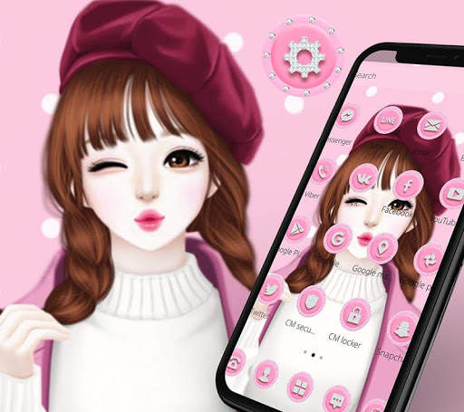Pink Sweet Girl Love Theme screenshot 3
