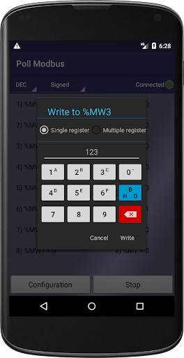 Poll Modbus screenshot 2