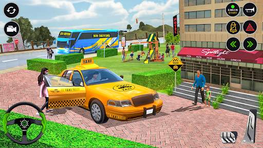 US Taxi Car Driving Simulator screenshot 2