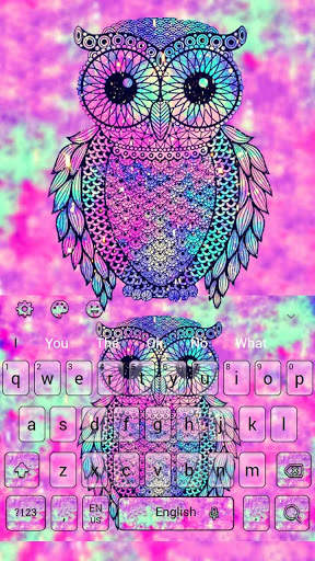 Galaxy owl Live wallpaper theme स्क्रीनशॉट 1