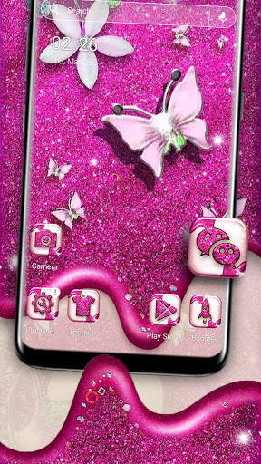 Glitter Butterfly Launcher Theme screenshot 1