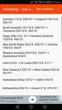 Cricketing - Cric Live Score & Score card screenshot 3