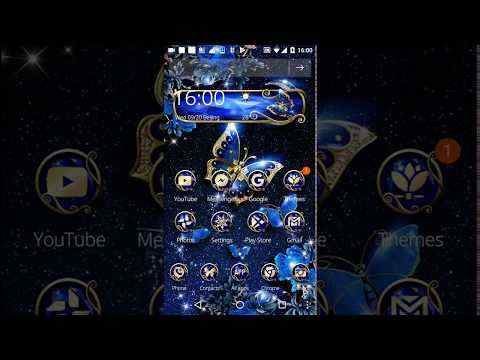 Shiny Blue Butterfly Theme screenshot 1