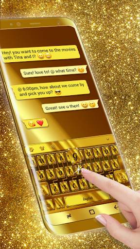 Aurum Gold Keyboard Theme स्क्रीनशॉट 3