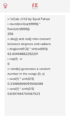 fxCalc - Keyboard-driven scientific calculator screenshot 2